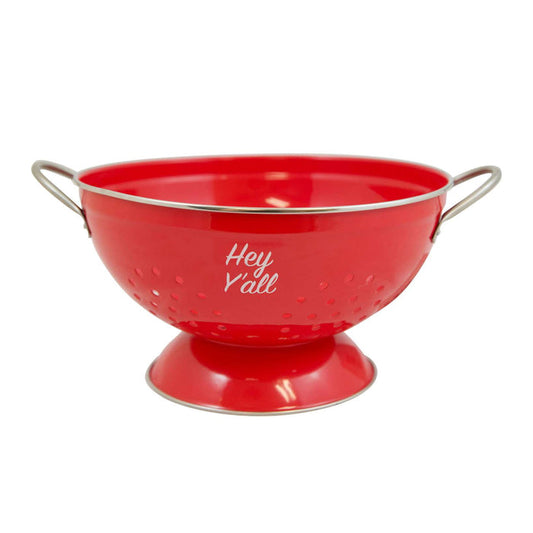 Hey Y'all Red Colander