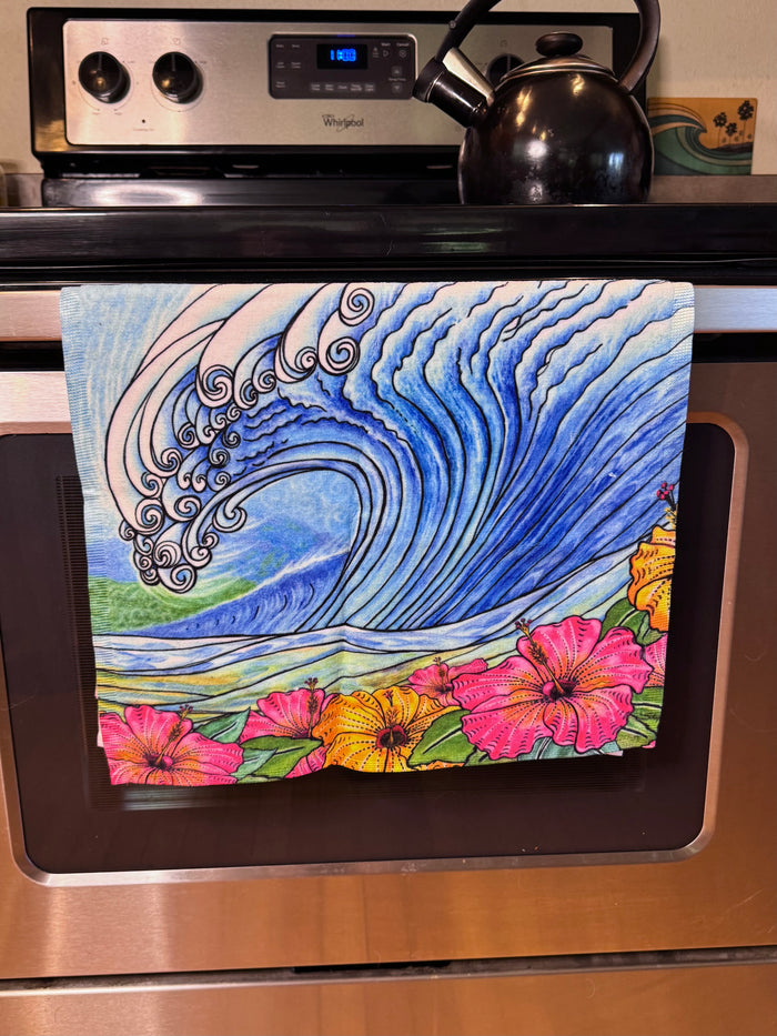 Hibiscus Wave Hand Towel