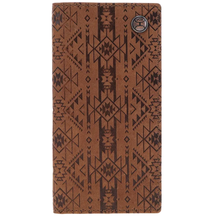 Hooey Classic "Monterey" Aztec Rodeo Wallet in Brown