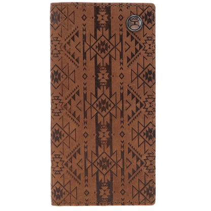 Hooey Classic "Monterey" Aztec Rodeo Wallet in Brown