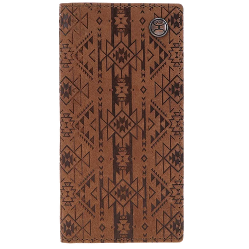 Hooey Classic "Monterey" Aztec Rodeo Wallet in Brown