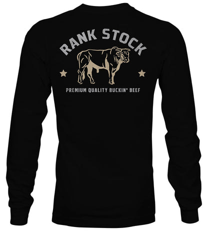 Hooey Men's Rank Stock Logo Long Sleeve Tee in Black