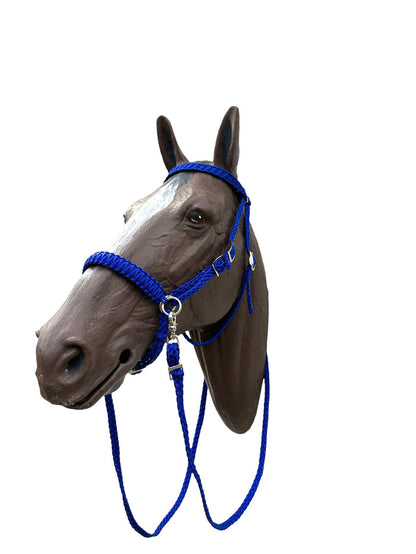Horse complete Bitless bridle set - Tiffanys Braided Tack LLC