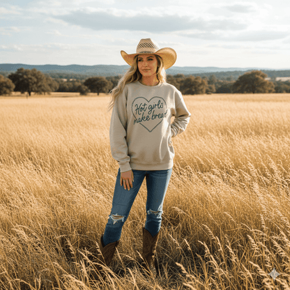 Hot Girls Make Bread Graphic SweatshirtSandS