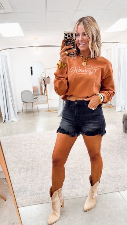 Howdy Embroidered Sweatshirt