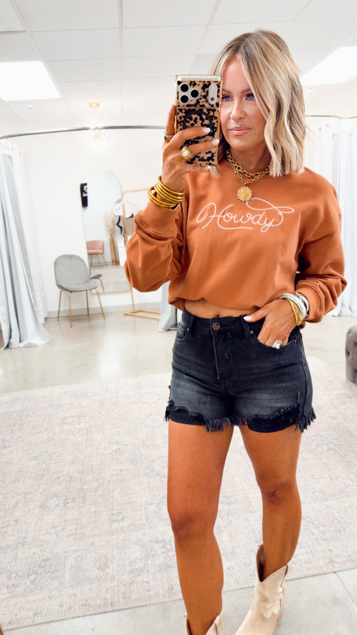 Howdy Embroidered Sweatshirt