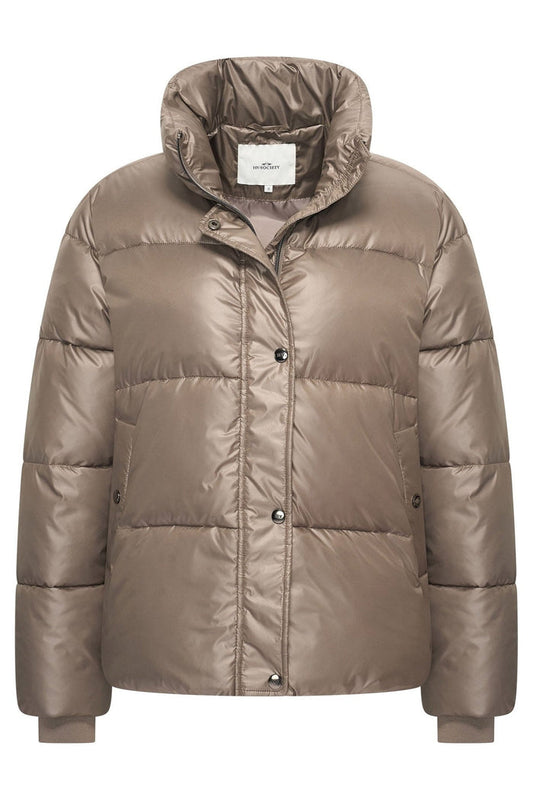 HV Society 0401103752 HVSAdan Dark Taupe Padded Jacket - Dotique - HV Society