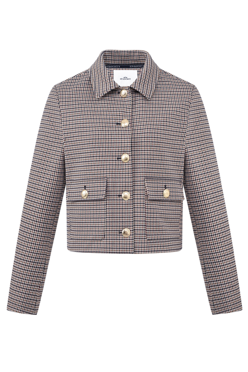 HV Society Jacket HVSCadence Navy 0401103867 checked jacket Shop HV Society at Dotique