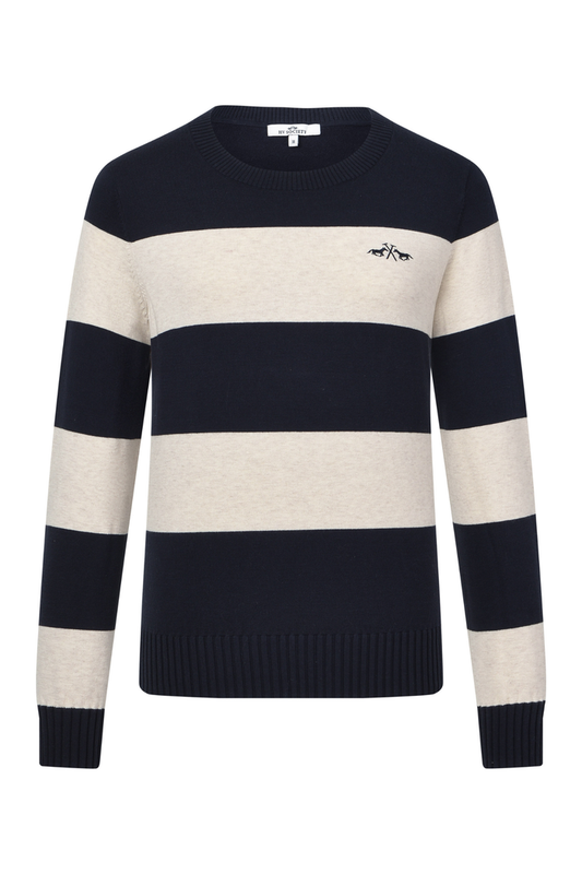 HV Society Jumper HVSXaja Navy 0409103855 navy and cream striped jumper Shop HV Society at Dotique
