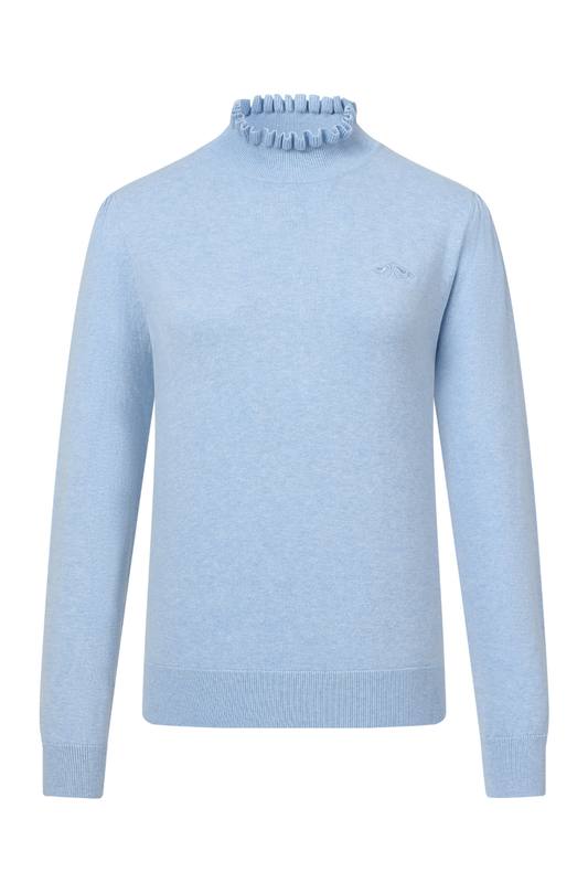 HV Society Jumper HVSYara Light Blue 0409103853 light blue ribbed turtleneck Shop HV Society at Dotique