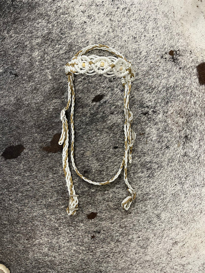 Beaded Browband Headstall with a fancy braided browband all sizes - Tiffanys Braided Tack LLC