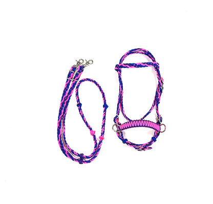 complete bitless bridle side pull hackamore with reins ....pony, Cob, Horse. or Draft horse size - Tiffanys Braided Tack LLC