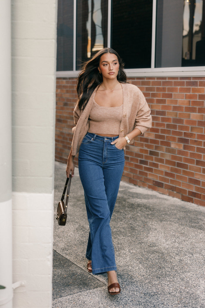 Petal and Pup USA TOPS Isabel Sweater Top - Beige