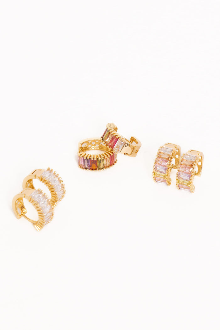 Petal and Pup USA ACCESSORIES Isla 3 Pack Earrings Set - Multi One Size