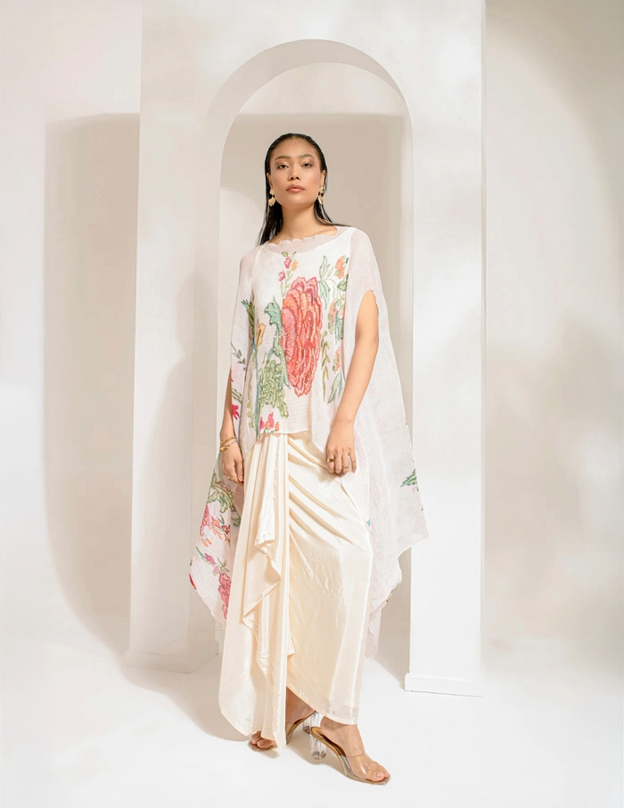 Ivory Kaftan & Dhoti  Set