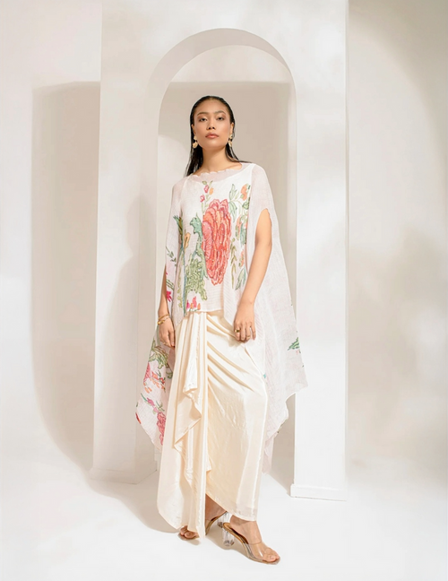 Ivory Kaftan & Dhoti  Set