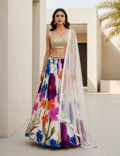 Ivory Lumina Lehenga Set