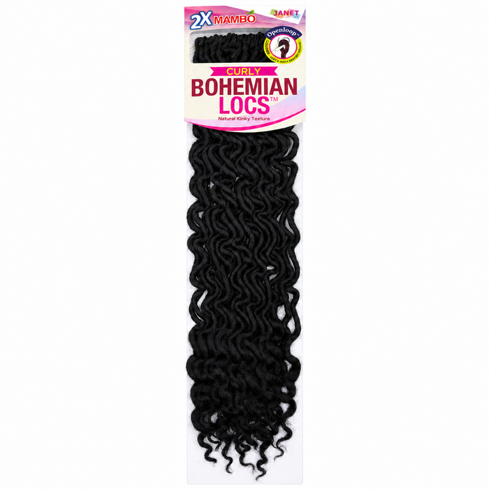Janet Collection 2X Mambo Curly Bohemian Locs 18"