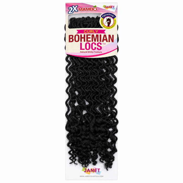 Janet Collection 2X Mambo Curly Bohemian Locs 18"
