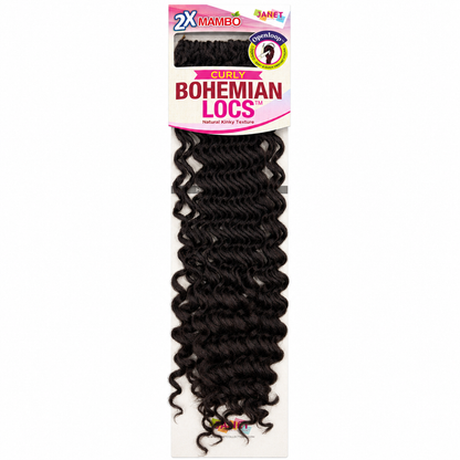 Janet Collection 2X Mambo Curly Bohemian Locs 18"