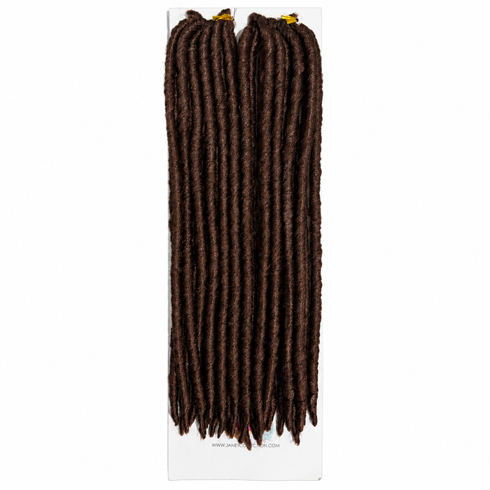 Janet Collection Crochet Havana Mambo Faux Locs 14" in colour 30 Light Auburn