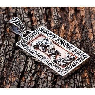 Japanese Koi Silver Pendant [2]