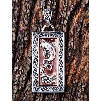 Japanese Koi Silver Pendant [6]