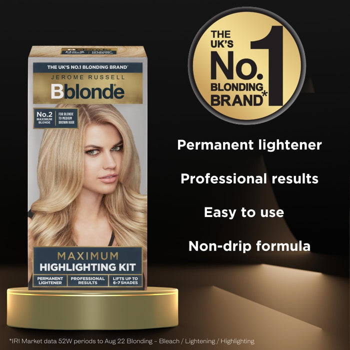 Jerome Russell Bblonde Maximum Highlighting Kit no.2 for blonde to medium brown hair benefits