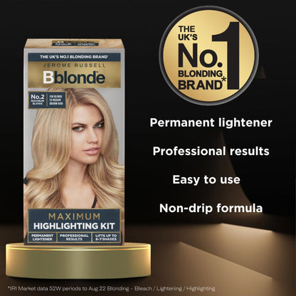 Jerome Russell Bblonde Maximum Highlighting Kit no.2 for blonde to medium brown hair benefits