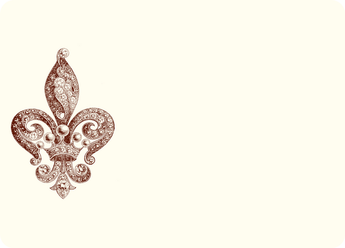 Jeweled Fleur De Lys A6 Notes
