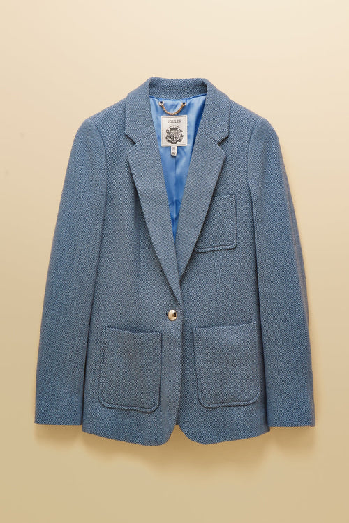 The Joules Albury blazer is a brilliant blend of smart tailoring and everyday comfort. Made from soft jersey tweed. Shop Joules at Dotique.