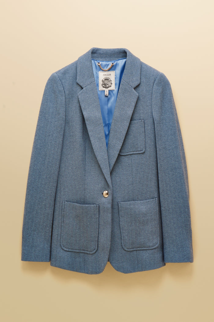The Joules Albury blazer is a brilliant blend of smart tailoring and everyday comfort. Made from soft jersey tweed. Shop Joules at Dotique.