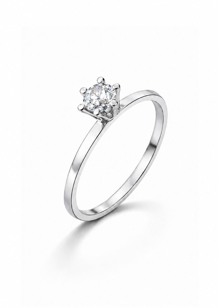 Juliette Diamantring 0,10-0,75 ct | Vigsel / Förlovningsring 18k. Vitguld