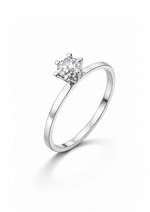 Juliette Diamantring 0,10-0,75 ct | Vigsel / Förlovningsring 18k. Vitguld