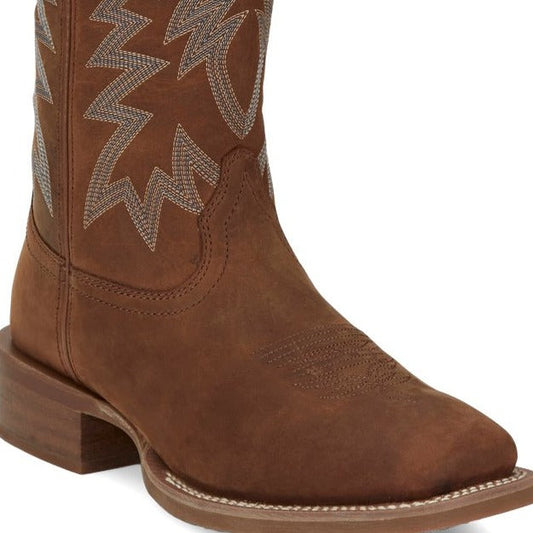 Justin Men's Big Bucks Western Boot in Brown Cowhide
