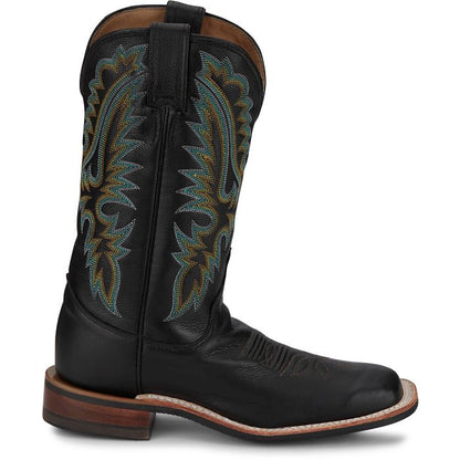 Justin Women's Shay Western Boot in Jet Black Cowhide