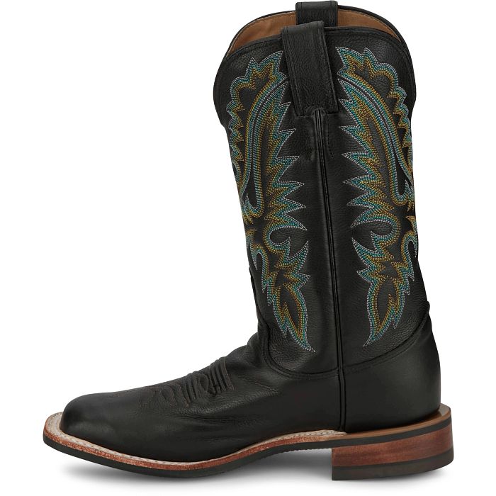 Justin Women's Shay Western Boot in Jet Black Cowhide