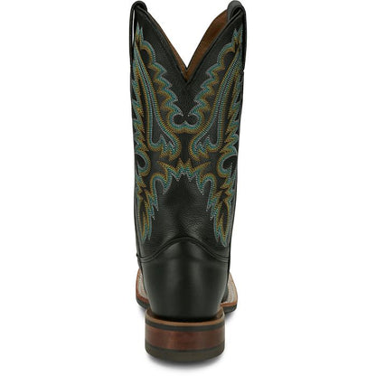 Justin Women's Shay Western Boot in Jet Black Cowhide
