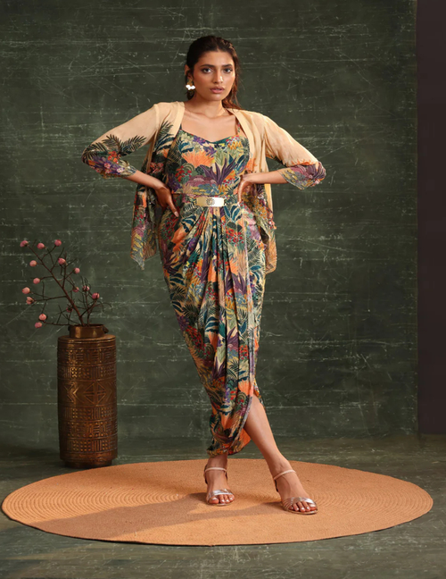 Kaira Drape dress set