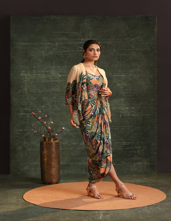 Kaira Drape dress set