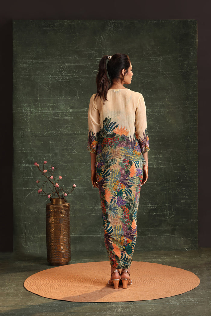 Kaira Drape dress set