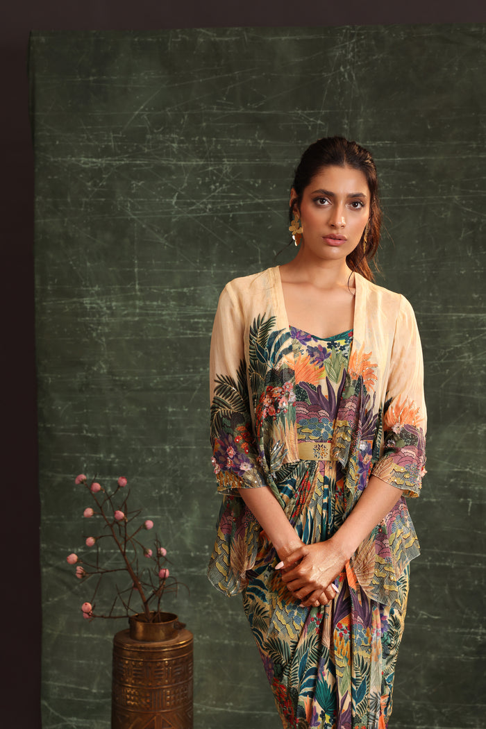 Kaira Drape dress set