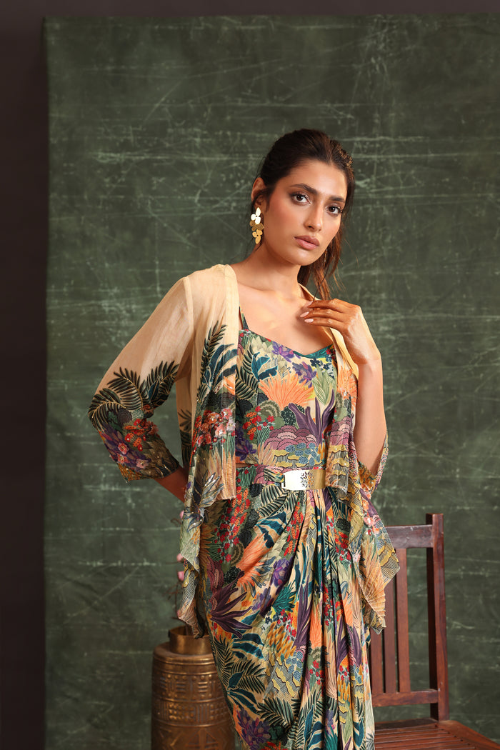 Kaira Drape dress set