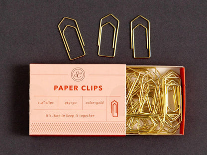 Keep It Together Gold Paper Clips - Pointer