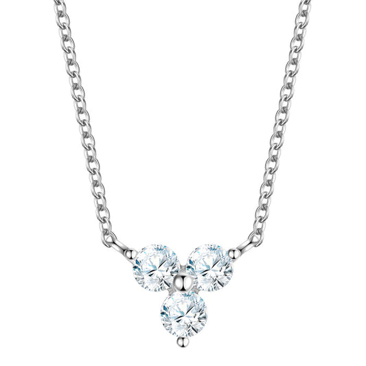 Kette FLORAL mit Zirkonia silber