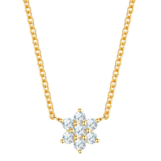 Kette mit Anhänger STERN mit Zirkonia gelbgold