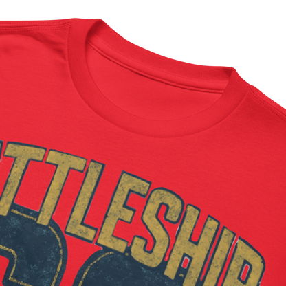 Kid's Unisex Battleship New Jersey Animated Art T-Shirt – Red
