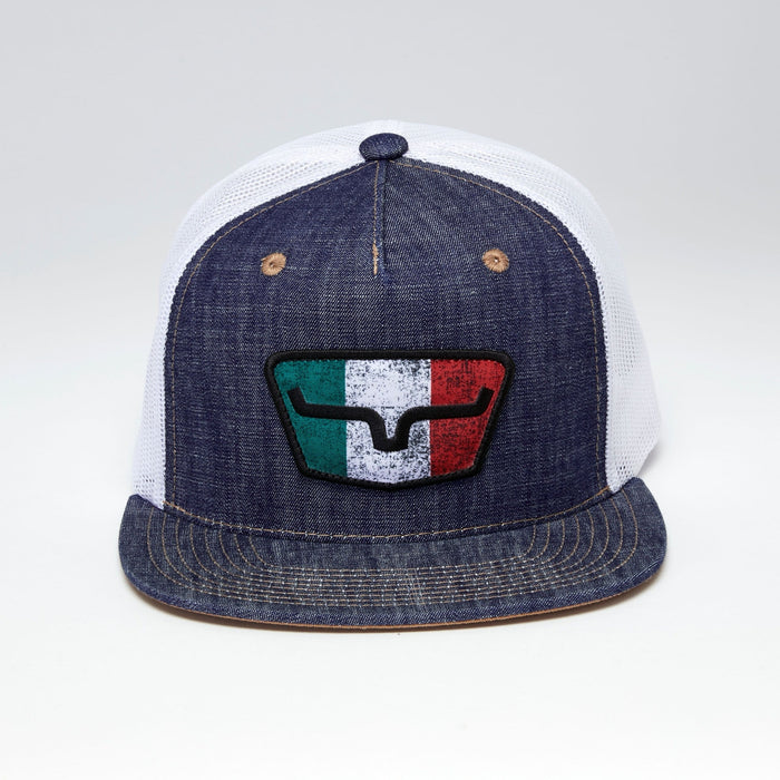 Kimes Ranch Tri Color Denim Trucker Cap