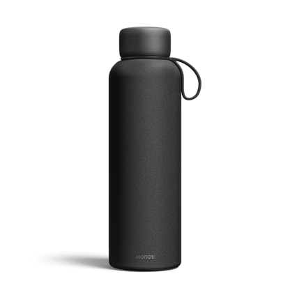 750 mL / Carbon Black Scaled | Front view of 750 mL Kiyo UVC Bottle in Carbon Black
