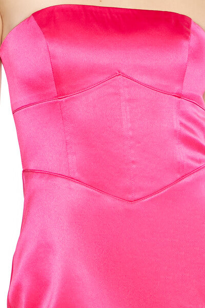 Lace-Up Corset Tube Mini Dress
